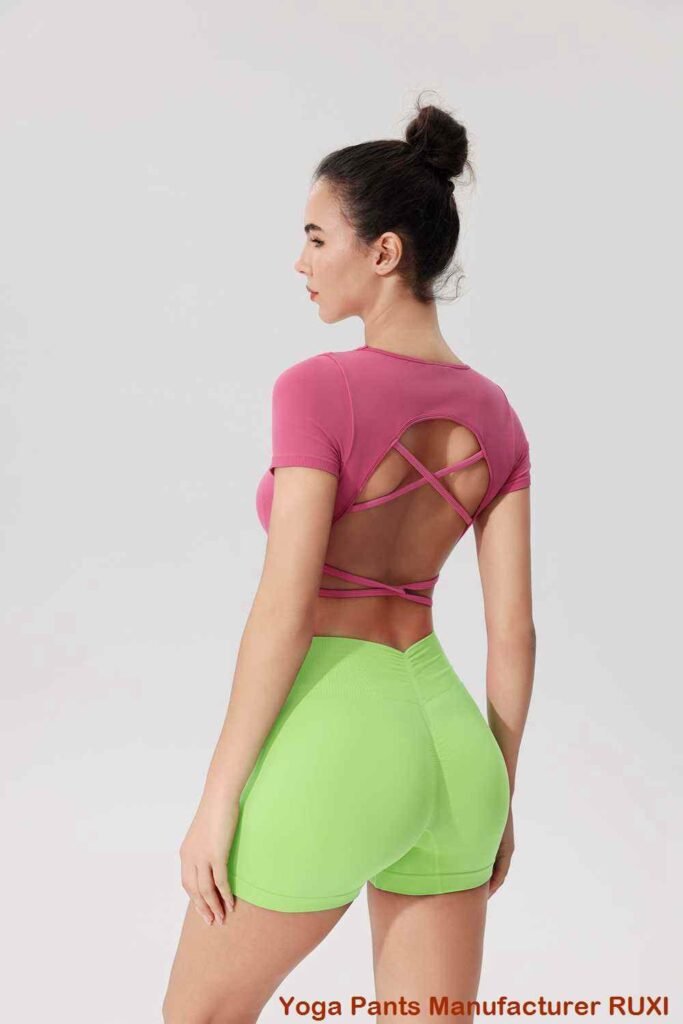 White Ribbed Sports Bra for Women RUXI zn1595